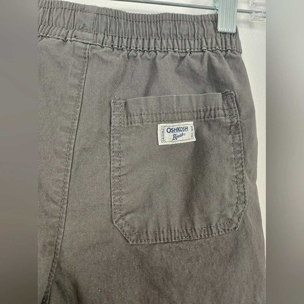 OshKosh B'gosh Stretch Canvas Pull-On Joggers - Boy Size 10/10A Dark Gray
